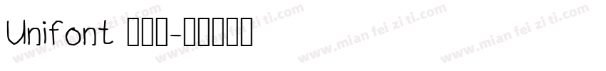Unifont 点阵黑字体转换